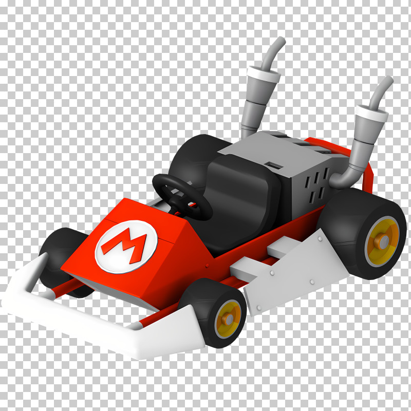 Racing - Red Racing Kart Illustration PNG