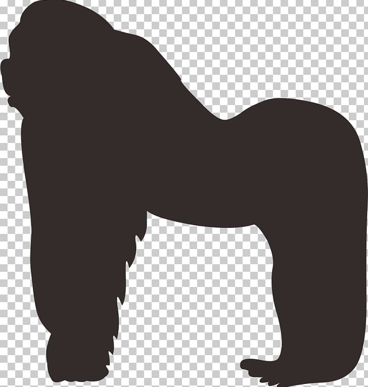 Gorilla Orangutan Silhouette PNG, Clipart, Animal, Animals, Architecture, Baby Crawling, Black Free PNG Download