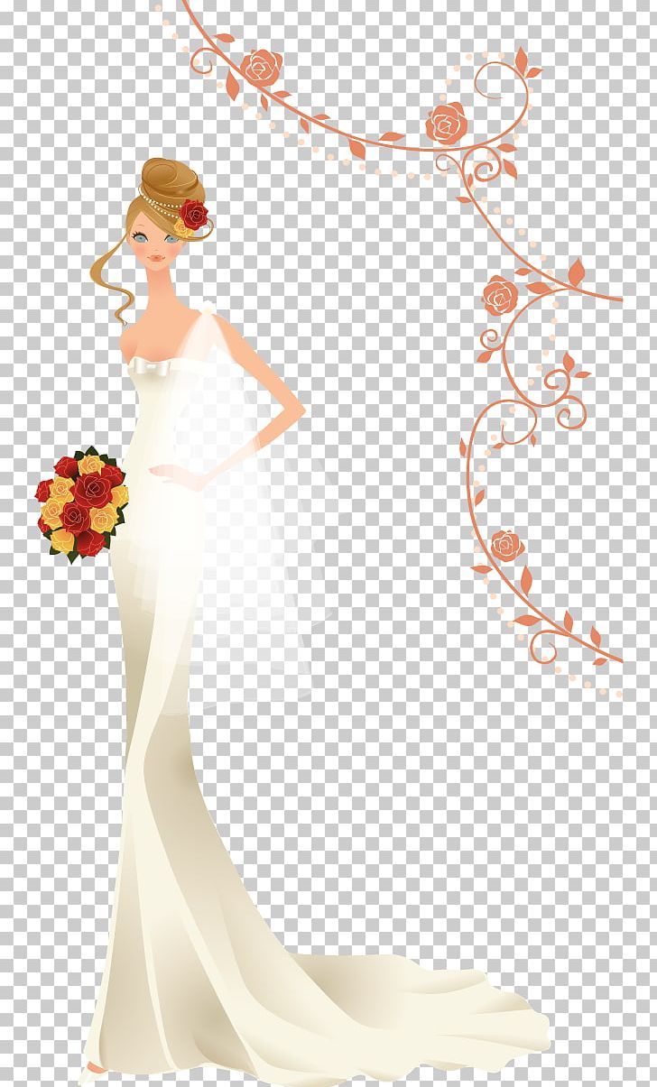 Bride Contemporary Western Wedding Dress PNG, Clipart, Elements Vector, Fashion Design, Fashion Illustration, Flower, Girl Free PNG Download