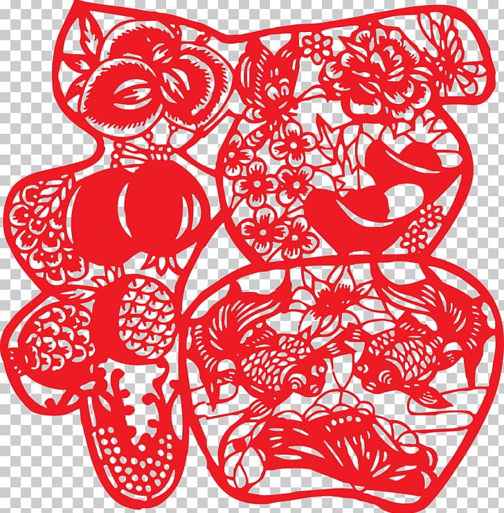 Chinese New Year Papercutting China PNG, Clipart, Area, Art, Black And White, China, Chinese Free PNG Download