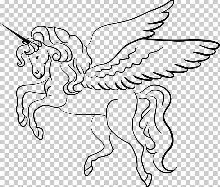 Winged Unicorn Line Art Drawing PNG, Clipart, Artwork, Black And White, Clip Art, Computer Icons, Drawing Free PNG Download