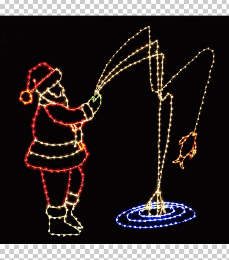 Santa Claus Christmas Lights Reindeer Fishing PNG, Clipart, Christmas, Christmas Decoration, Christmas Lights, Decor, Fisherman Free PNG Download