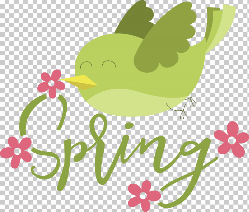 Spring Bird PNG, Clipart, Bird, Birds, Flower, Leaf, Logo Free PNG Download