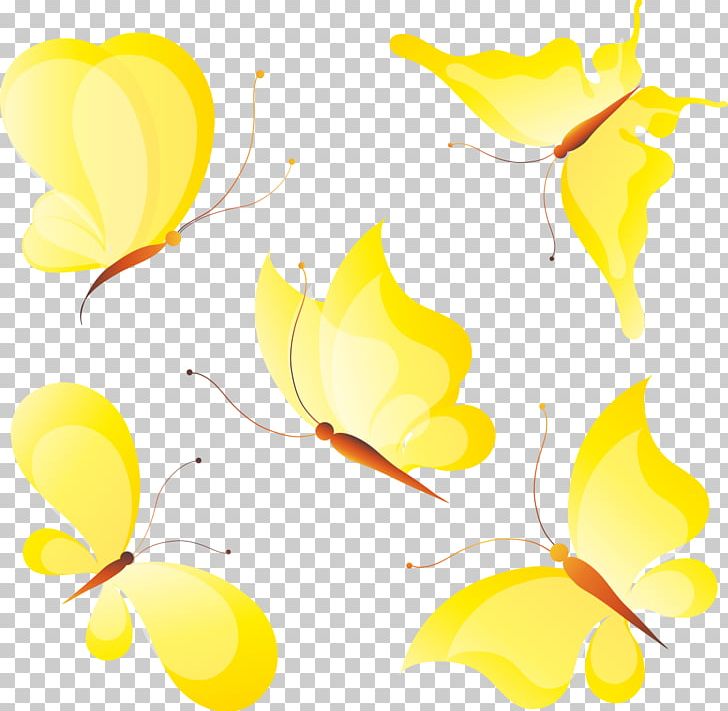 Butterfly Yellow PNG, Clipart, Branch, Butterflies, Butterfly Group, Creative Design, Download Free PNG Download