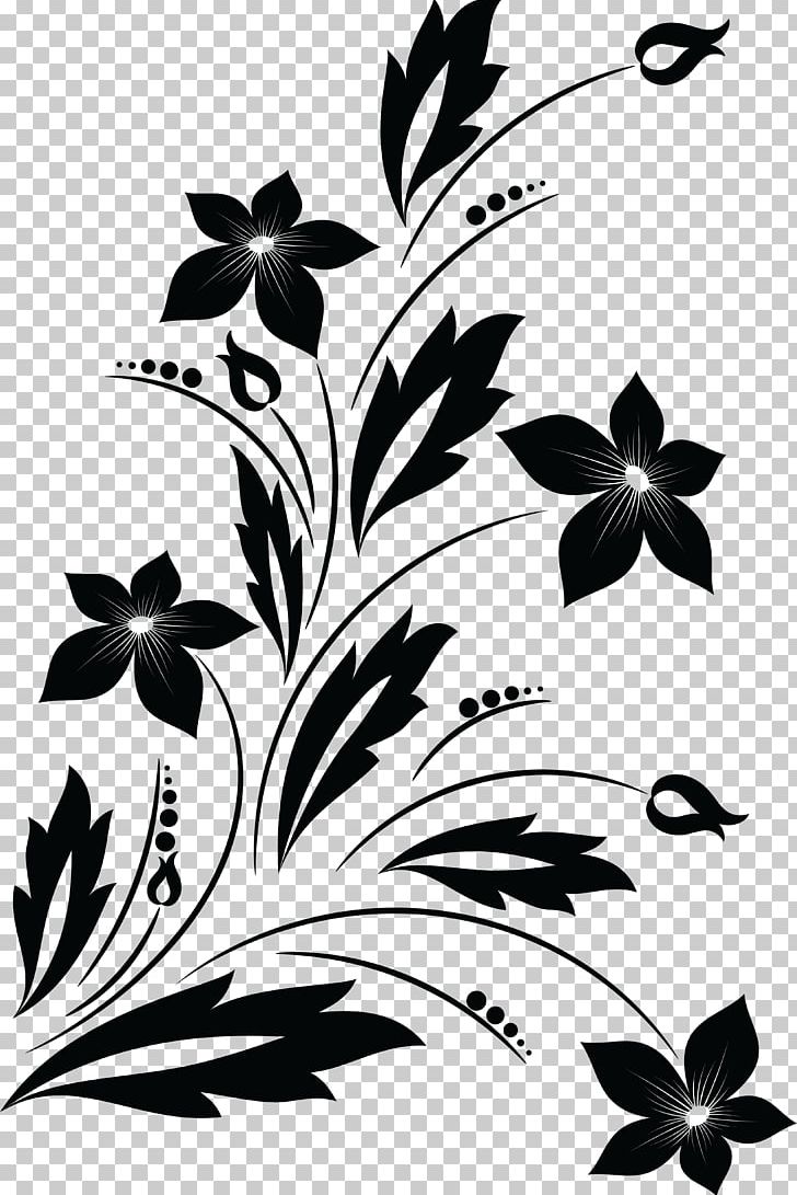 Flower Drawing Black And White PNG, Clipart, Black, Black And White, Branch, Clip Art, Drawing Free PNG Download