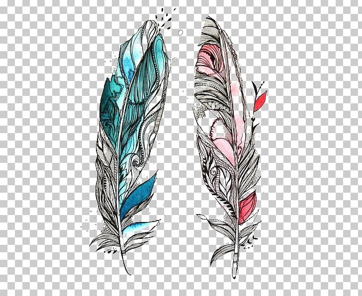 Bird Feather Drawing Tattoo Sketch PNG, Clipart, Animals, Art, Bird, Cartoon, Cartoon Feather Free PNG Download