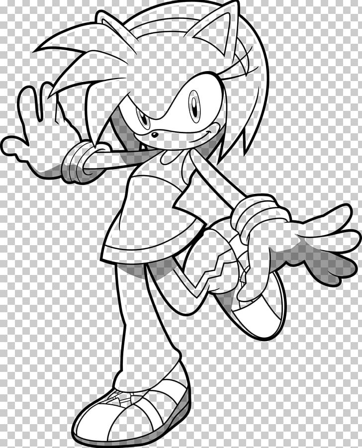 Sonic And The Black Knight Sonic Adventure Amy Rose Line Art PNG, Clipart, Arm, Black, Black And White, Cartoon, Comics Free PNG Download