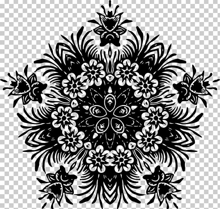 Floral Design Flower Symmetry PNG, Clipart, Art, Black, Black And White, Circle, Decorative Arts Free PNG Download