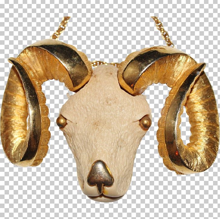 Goat Horn Cattle Jewellery Gold PNG, Clipart, Animals, Brooch, Caprinae, Cattle, Chain Free PNG Download