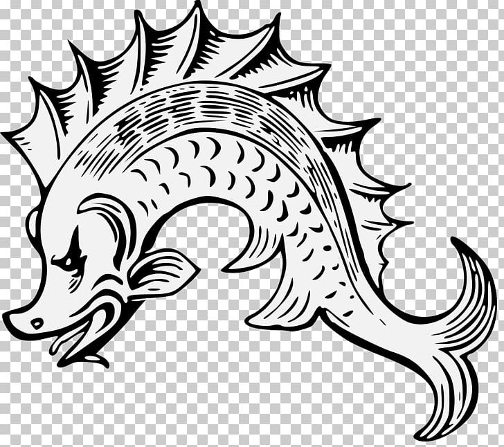 Line Art Fiction Heraldry PNG, Clipart, Art, Artwork, Black And White, Character, Dolphin Free PNG Download