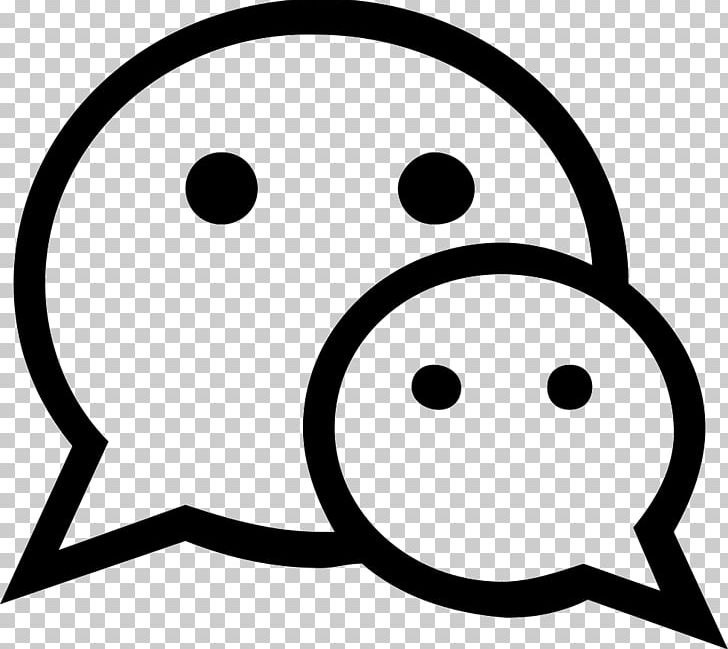 WeChat Computer Icons Portable Network Graphics Black And White PNG, Clipart, Area, Black, Black And White, Cdr, Circle Free PNG Download