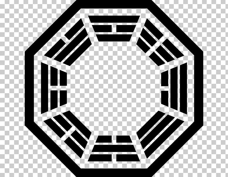 Dharma Initiative Charles Widmore Desmond Hume Shannon Rutherford PNG, Clipart, Angle, Area, Bagua, Black, Black And White Free PNG Download