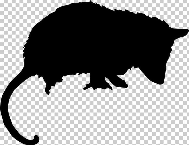 Opossum Drawing Silhouette PNG, Clipart, Animal, Animals, Animal Silhouettes, Art, Black Free PNG Download
