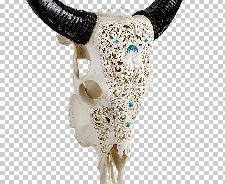 Skull Cattle XL Horns Cart Turquoise PNG, Clipart, Black, Bone, Cart, Cattle, Fantasy Free PNG Download