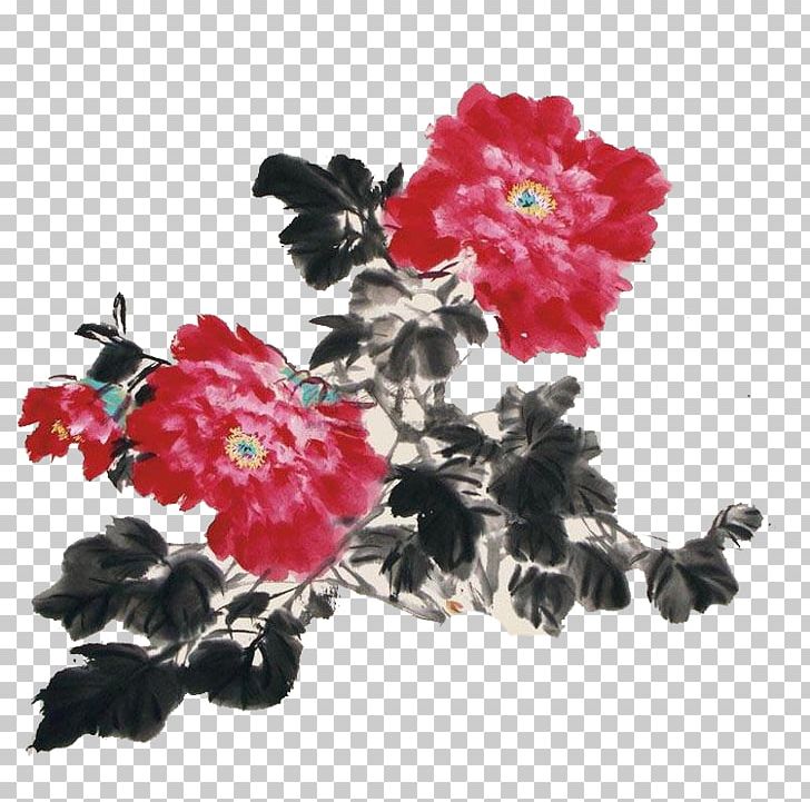 Moutan Peony Bird-and-flower Painting Ink Wash Painting PNG, Clipart, Art, Artificial Flower, Chinese Painting, Flower, Flower Arranging Free PNG Download