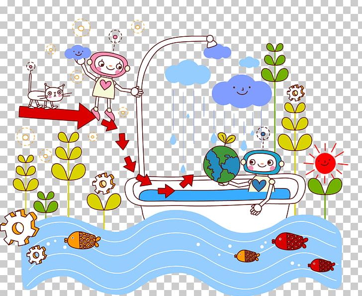 Robot Illustration PNG, Clipart, Area, Arrow, Art, Baby Toys, Bathtub Free PNG Download
