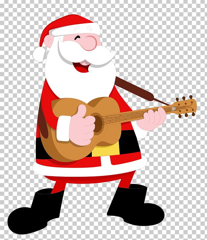 Santa Claus Guitar PNG, Clipart, Acoustic Guitar, Acoustic Guitars, Art, Cartoon, Christmas Free PNG Download