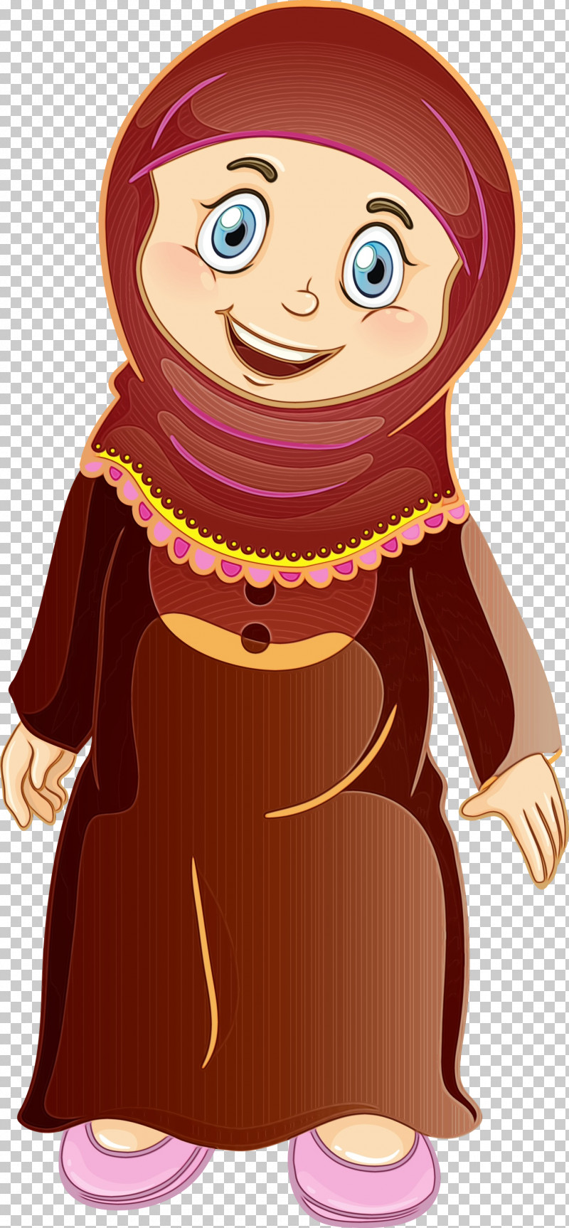 Cartoon Pink Animation Smile PNG, Clipart, Animation, Cartoon, Muslim People, Paint, Pink Free PNG Download