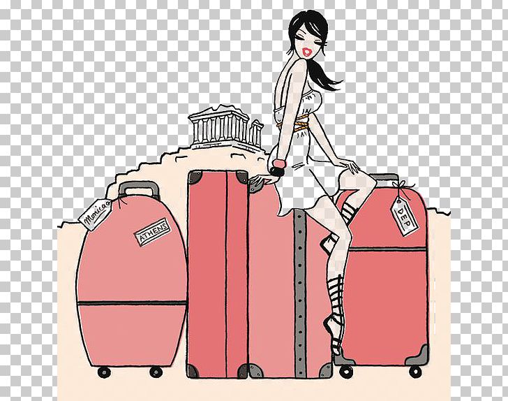 Travel Suitcase Road Trip Drawing Illustration PNG, Clipart, Art, Bag, Baggage, Cartoon, Clothing Free PNG Download