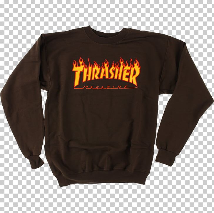 T-shirt Thrasher Presents Skate And Destroy Sleeve PNG, Clipart, Bluza, Brand, Clothing, Crew Neck, Flame Free PNG Download