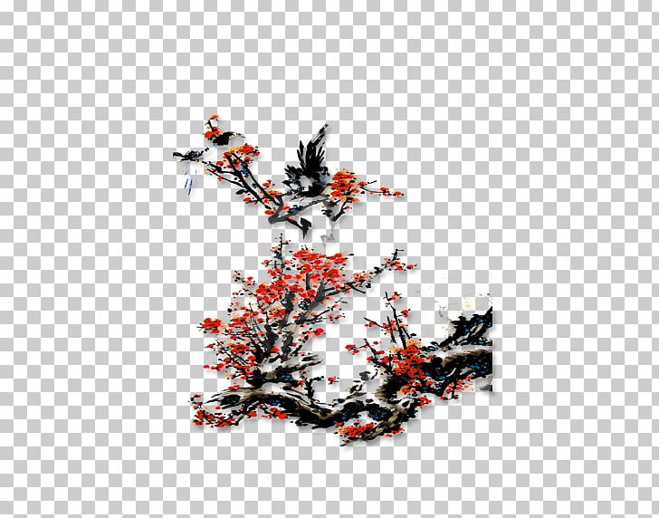 Inkstick Ink Wash Painting Ink Brush Inkstone Plum Blossom PNG, Clipart, Branch, Flower, Flower Bouquet, Flower Pattern, Flowers Free PNG Download