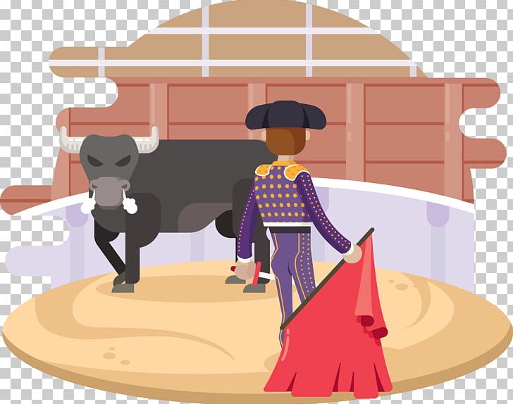 Cattle Spanish-style Bullfighting Illustration PNG, Clipart, Anger, Bullfighting, Cartoon, Cloud Computing, Computer Free PNG Download