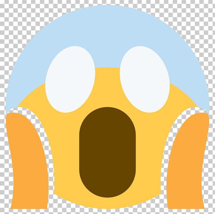 Face screaming in fear emoji clipart. Free download transparent
