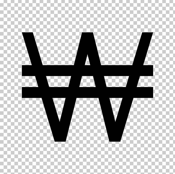 South Korean Won Currency Symbol Won Sign PNG, Clipart, Angle, Black, Black And White, Brand, Computer Icons Free PNG Download