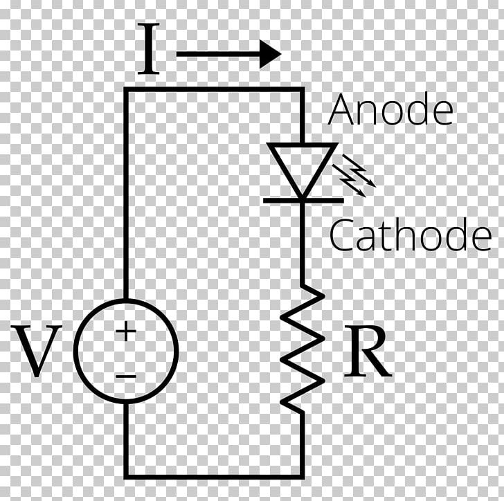 LED Circuit Wiring Diagram Circuit Diagram Light-emitting Diode Electrical Network PNG, Clipart, Angle, Area, Black, Black And White, Circle Free PNG Download