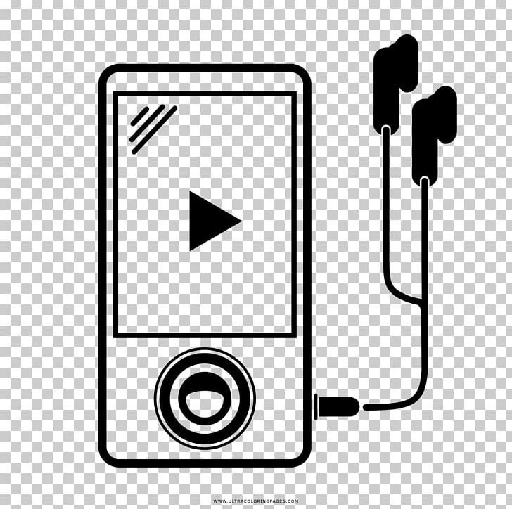 Drawing Walkman MP3 Player Coloring Book PNG, Clipart, Angle, Area, Art, Black And White, Brand Free PNG Download