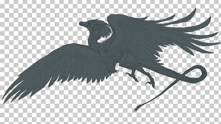 Dragon Legendary Creature Drawing Line Art PNG, Clipart, Art, Beak, Bird, Bird Of Prey, Black And White Free PNG Download