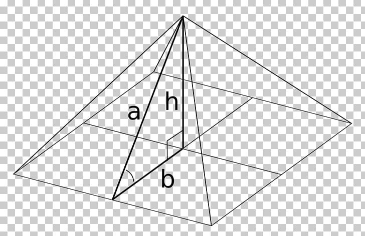 Square Pyramid Mathematics Golden Ratio Apothem PNG, Clipart, Angle, Apothem, Area, Base, Black And White Free PNG Download