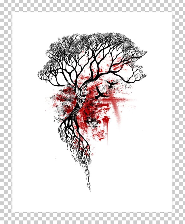 Trash Polka Twig Tattoo Tree Drawing PNG, Clipart, Art, Branch, Drawing, Flower, Graphic Design Free PNG Download