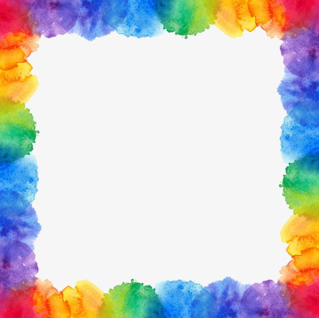 Rainbow Border Png Clipart Border Clipart Colour Decorate Frame Gradient Free Png Download 5514