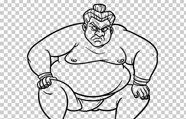 Sumo Professional Wrestler Drawing Wrestling Rikishi Png Clipart Angle Arm Black Carnivoran Cartoon Free Png Download