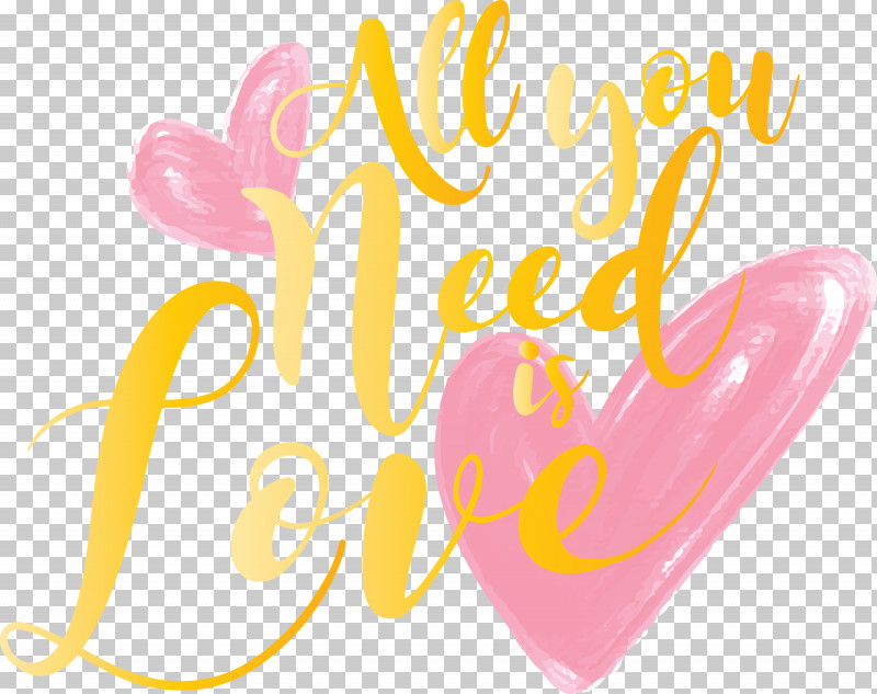 Valentines Day All You Need Is Love PNG, Clipart, All You Need Is Love, Heart, Love, Pink, Text Free PNG Download