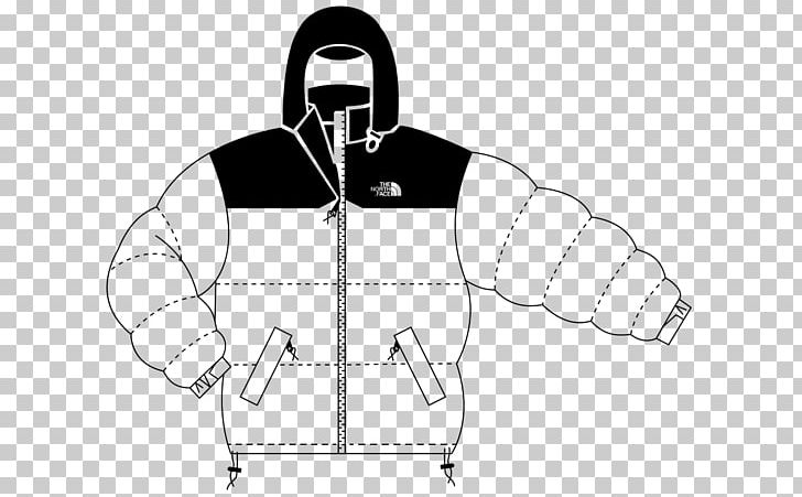 Nuptse Outerwear Jacket The North Face Brand PNG, Clipart, Angle, Area, Bird, Black, Black And White Free PNG Download