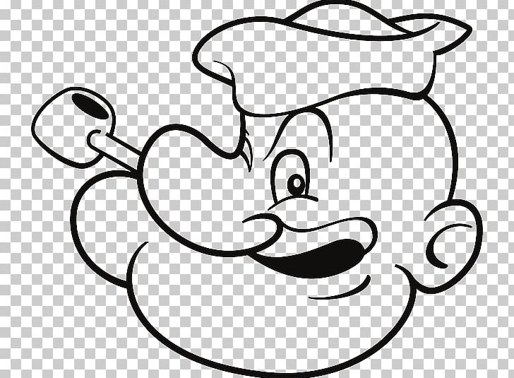 Popeye Olive Oyl Drawing Coloring Book PNG, Clipart, Art, Black, Black And White, Cartoon, Character Free PNG Download