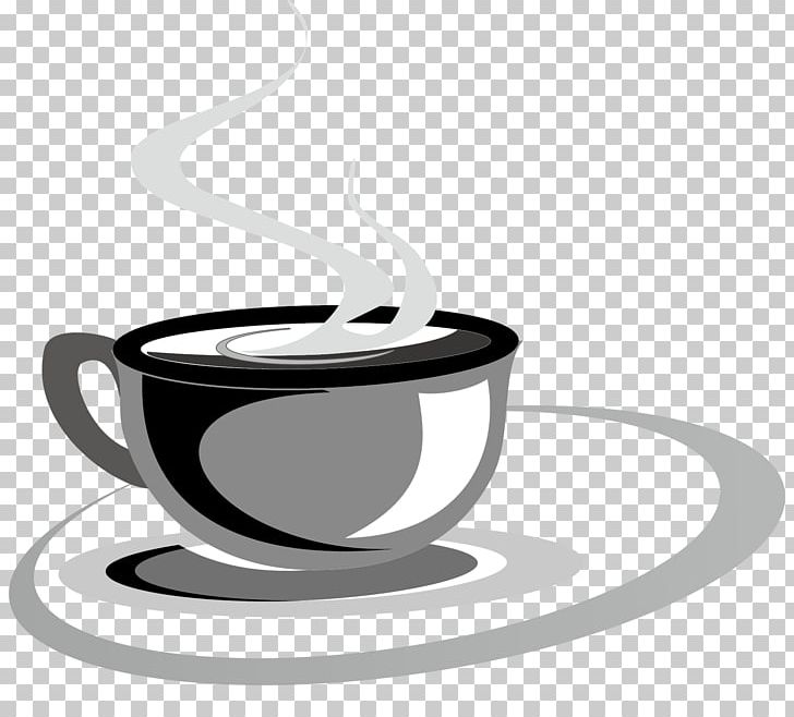 Coffee Cup Tea Breakfast Cafe PNG, Clipart, Black, Black And White, Black Background, Black Hair, Black Vector Free PNG Download