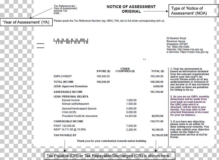 Inland Revenue Authority Of Singapore Income Tax Tax Assessment PNG, Clipart, Area, Bill Refund, Black And White, Diagram, Document Free PNG Download