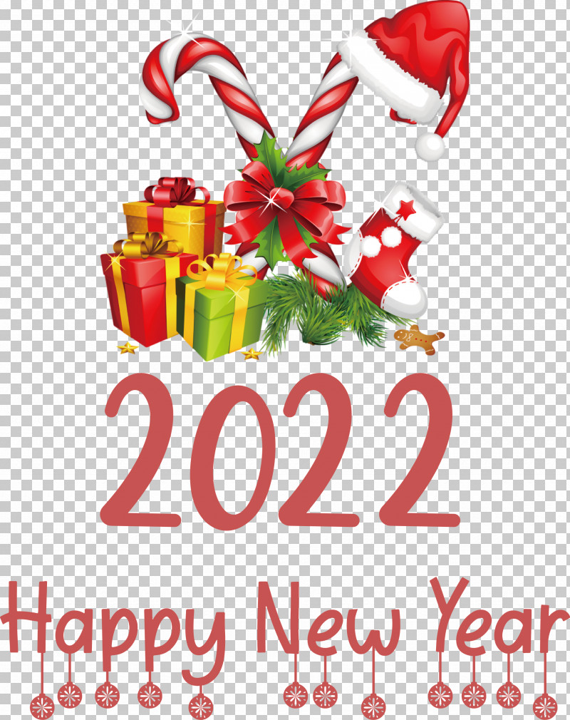 2022 Happy New Year PNG, Clipart, Bauble, Candy Cane, Christmas And Holiday Season, Christmas Day, Christmas Decoration Free PNG Download