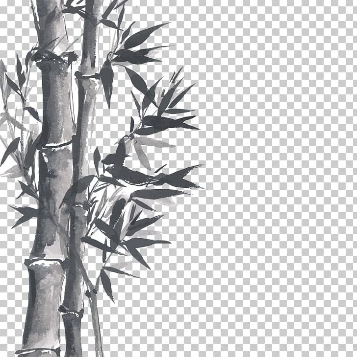 Ink Wash Painting Drawing Inkstick PNG, Clipart, Angle, Black And White, Branch, Color Ink, Ink Free PNG Download