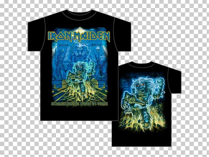T-shirt Iron Maiden Somewhere Back In Time Somewhere In Time Powerslave PNG, Clipart, Brand, Clothing, Fashion, Hat, Heavy Metal Free PNG Download