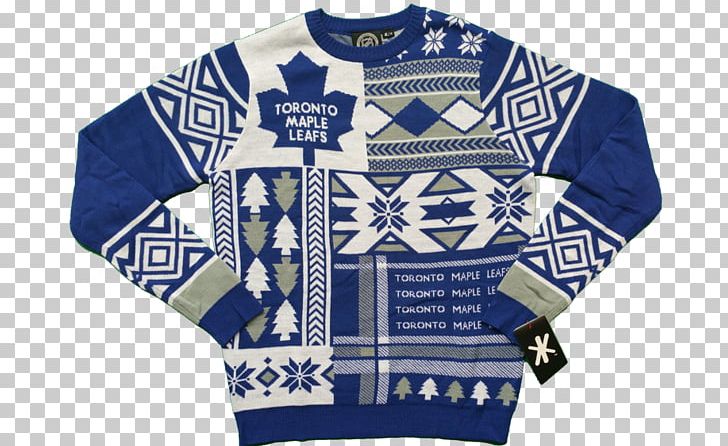 Toronto Maple Leafs T-shirt National Hockey League Christmas Jumper Sleeve PNG, Clipart, Blue, Brand, Cardigan, Christmas Jumper, Clothing Free PNG Download