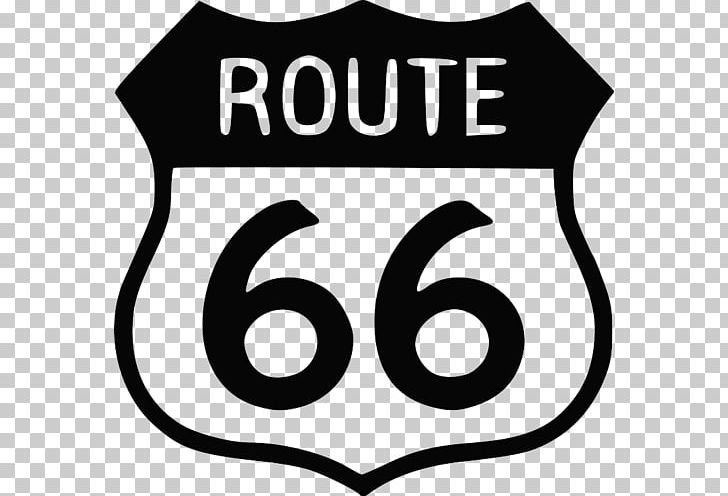 U.S. Route 66 Wall Decal Sticker PNG, Clipart, Adhesive, Area, Artwork, Black, Black And White Free PNG Download