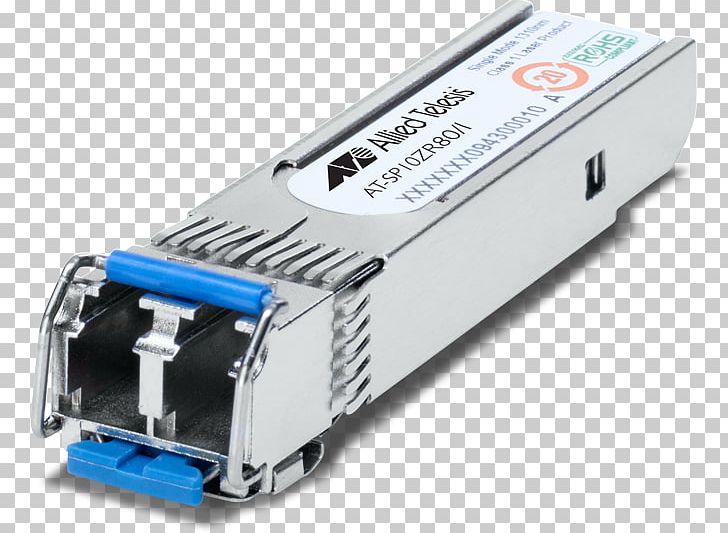 Small Form-factor Pluggable Transceiver Single-mode Optical Fiber Electrical Connector 10 Gigabit Ethernet Allied Telesis PNG, Clipart, 10 Gigabit Ethernet, Electrical Connector, Electronic Device, Electronics, Multimode Optical Fiber Free PNG Download