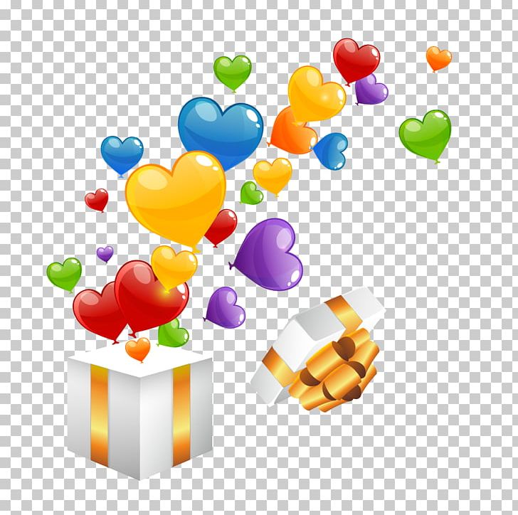 Balloon Heart Gift Euclidean PNG, Clipart, Balloon Cartoon, Birthday, Box Vector, Boy Cartoon, Cartoon Couple Free PNG Download