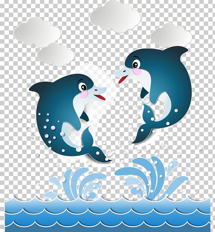 Bottlenose Dolphin Illustration PNG, Clipart, Abstract Waves, Animals, Beak, Bird, Cartoon Dolphin Free PNG Download