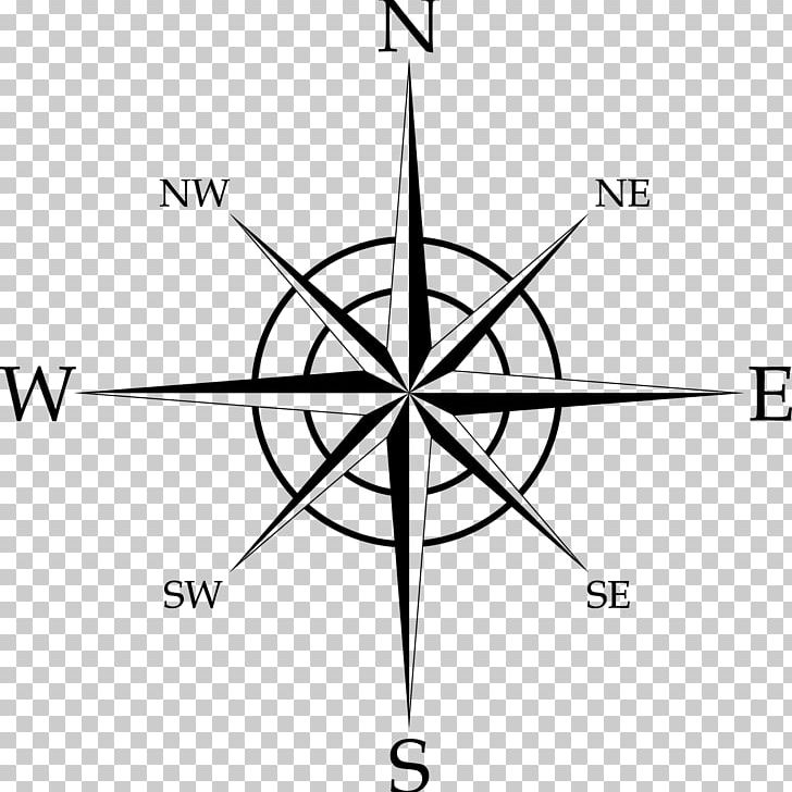 Compass Rose PNG, Clipart, Black, Black And White, Cartoon Compass, Circle, Circles Free PNG Download