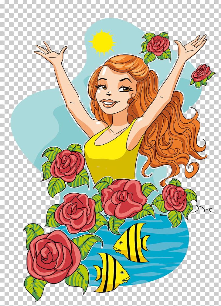 Floral Design Artist Illustration Illustrator PNG, Clipart, Art, Artist, Artwork, Cartoon, Cut Flowers Free PNG Download